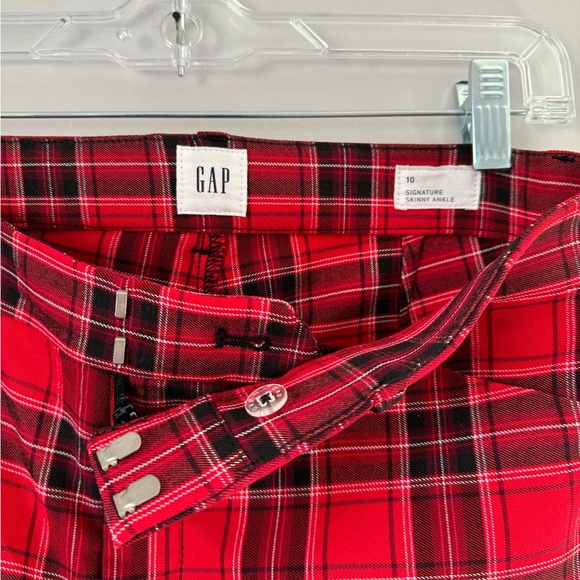 Gap Factory - Signature Skinny Ankle Pants - Red Plaid - women’s size 10 - Picture 5 of 6